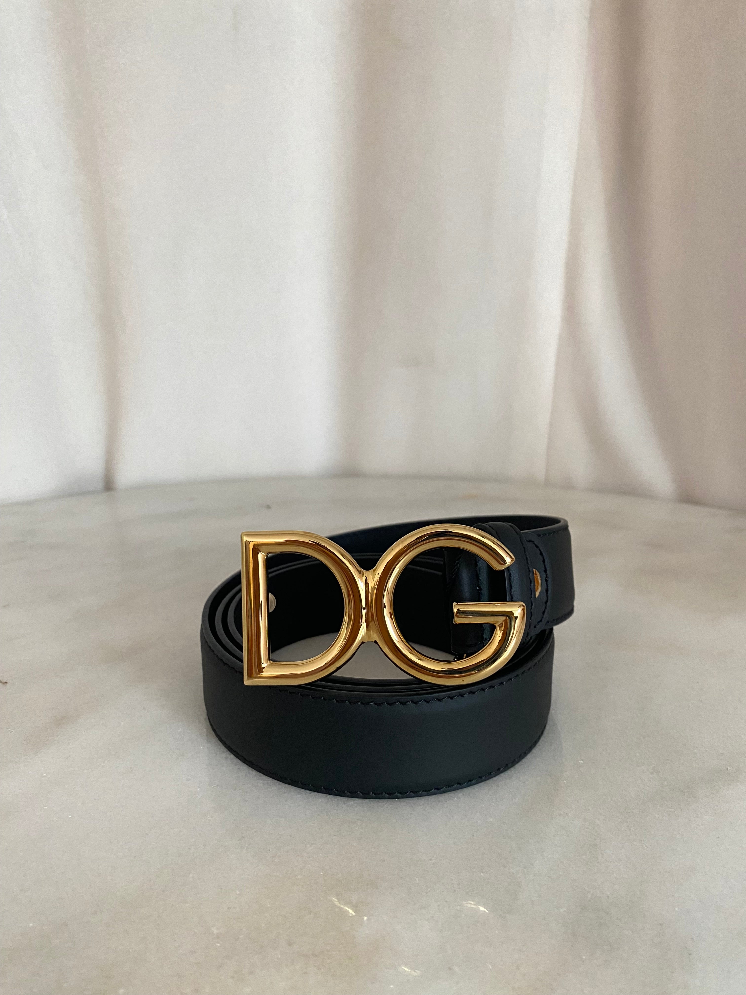 Dolce & Gabbana Black DG Belt