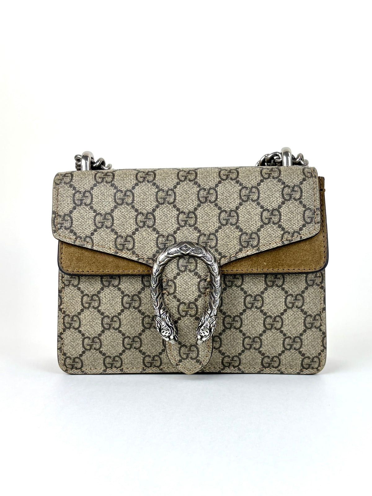 Gucci beige GG supreme Dionysus mini shoulder bag