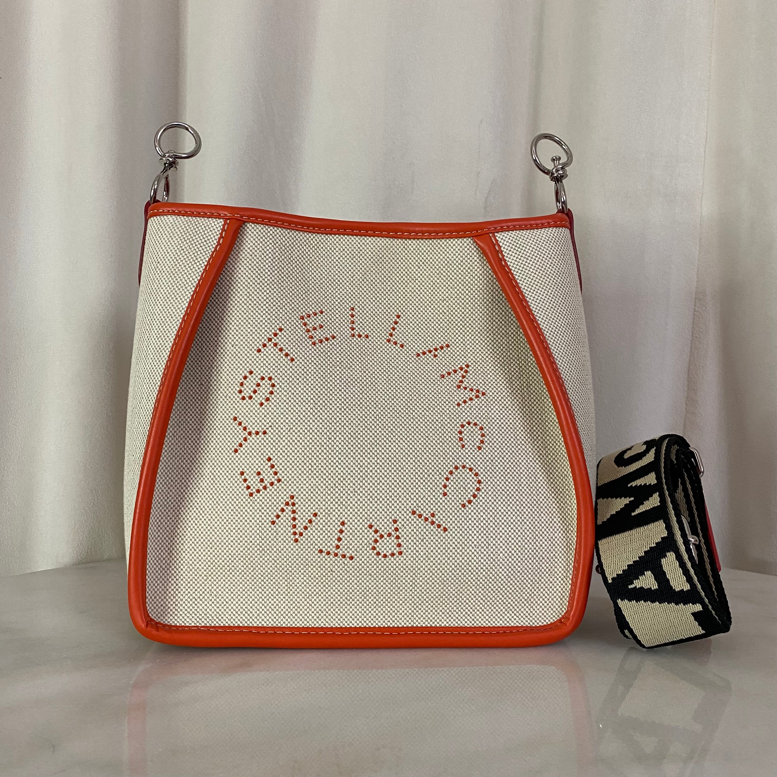 Stella Mccartney Bicolor Stella Logo Crossbody Bag