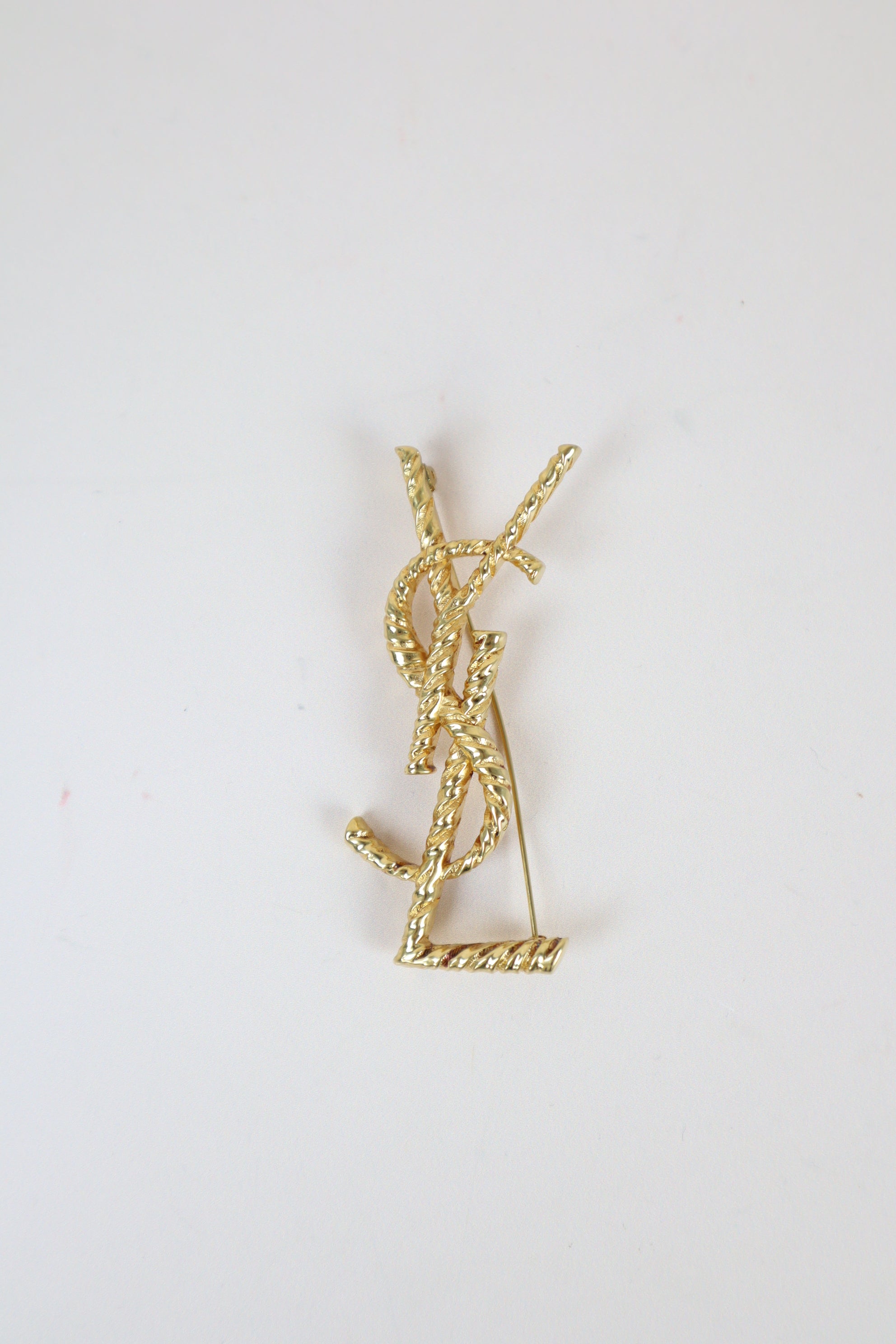 YSL Gold Cassandre Brooch