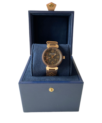 Louis Vuitton 18K Rose Gold  ST.ST Tambour Monogram Watch