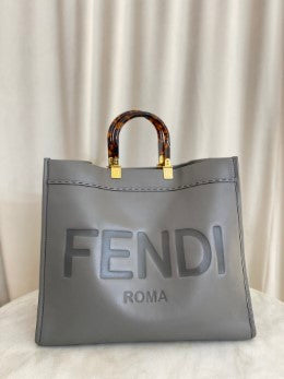 Fendi Gray Sunshine Large Tote Bag