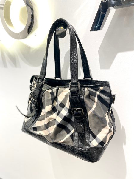 Burberry Bicolor Check Shoulder Bag