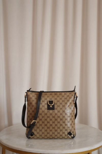 Gucci Brown GG Abbey D-Ring Crossbody Bag