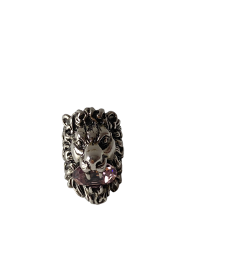 Gucci Silver Lion Head With Crystal Ring 10