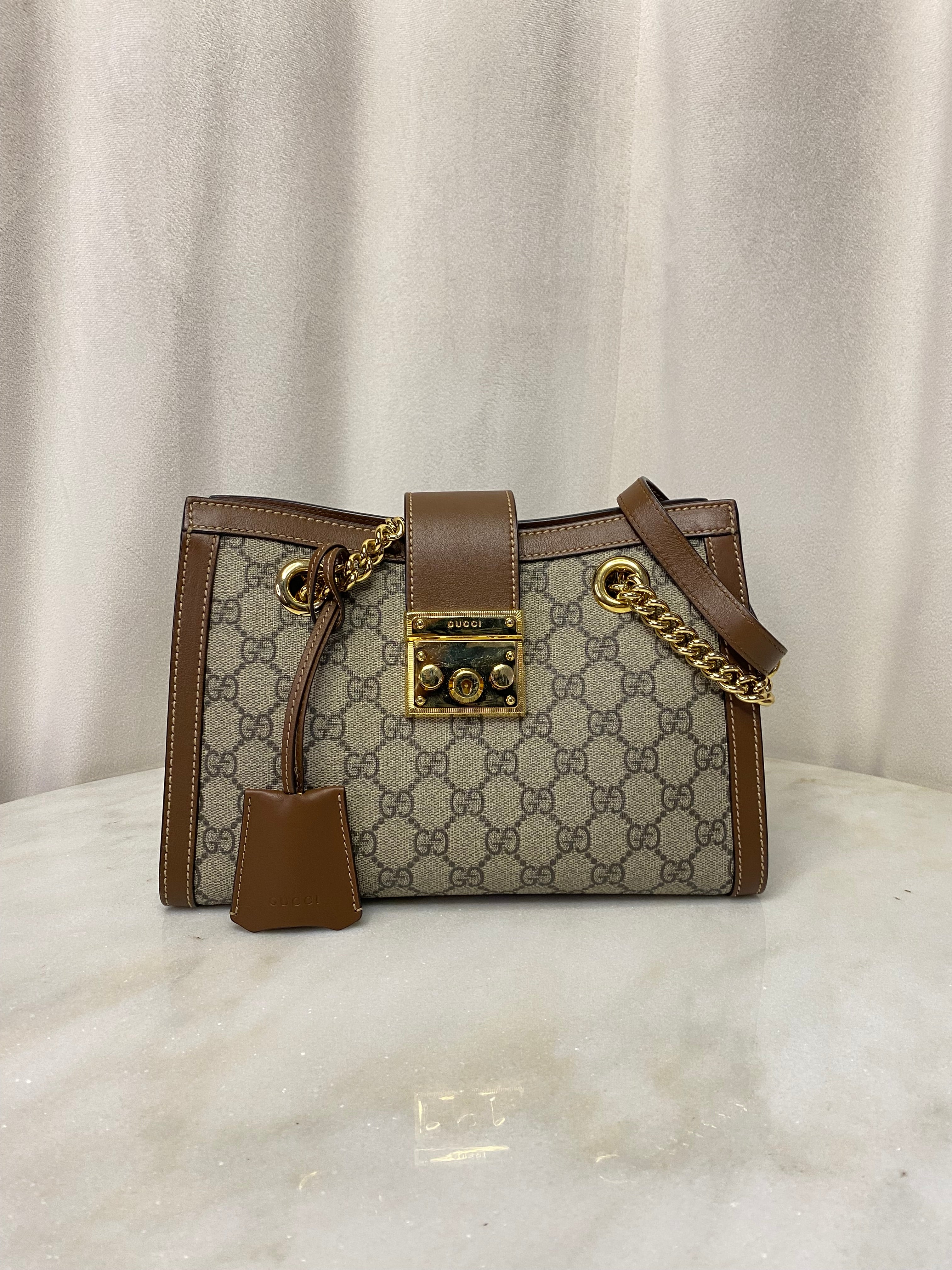 Gucci Bicolor Supreme GG Padlock Small Shoulder Bag