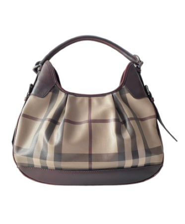 Burberry Brown Smoke Check Hobo Bag