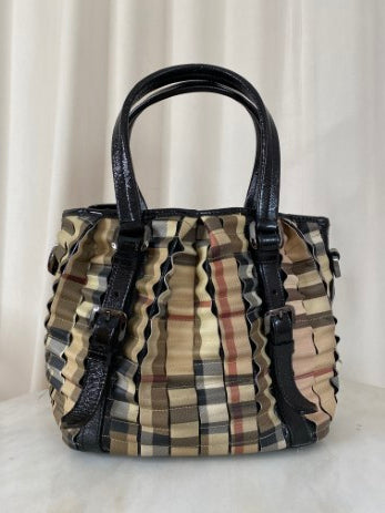 Burberry House Check Black Shoulder Bag