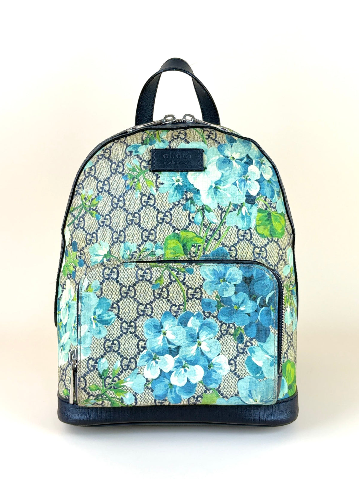Gucci GG Supreme monogram blooms in blue Backpack Bag