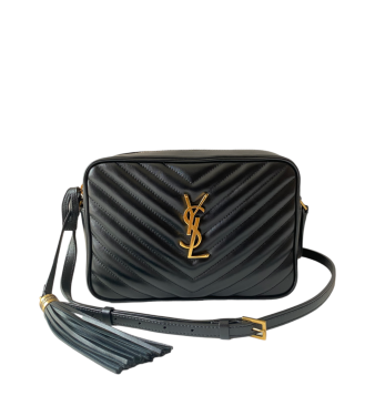 YSL Black Lou Camera Crossbody Bag
