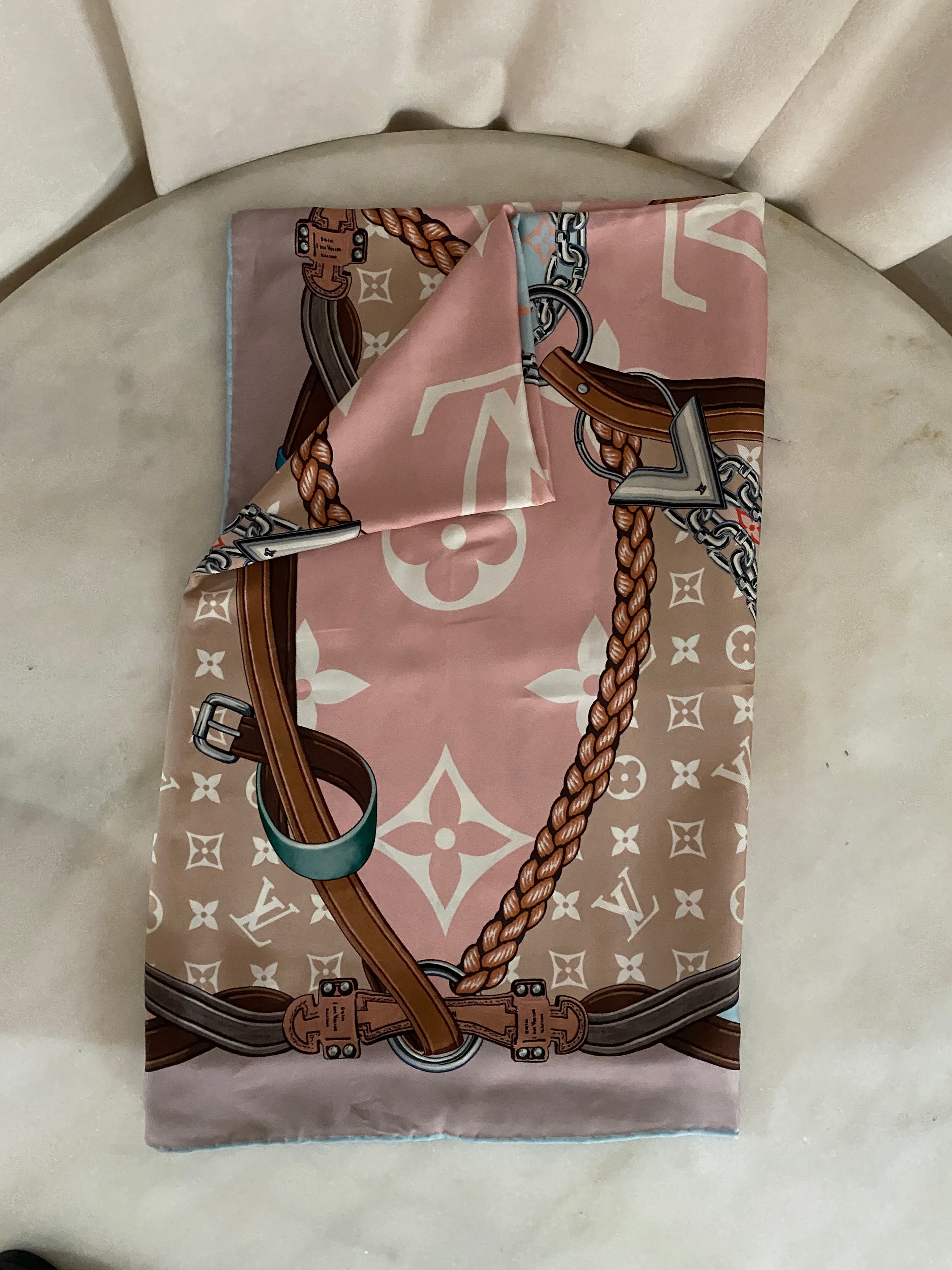 Louis Vuitton Tricolor Silk Scarf