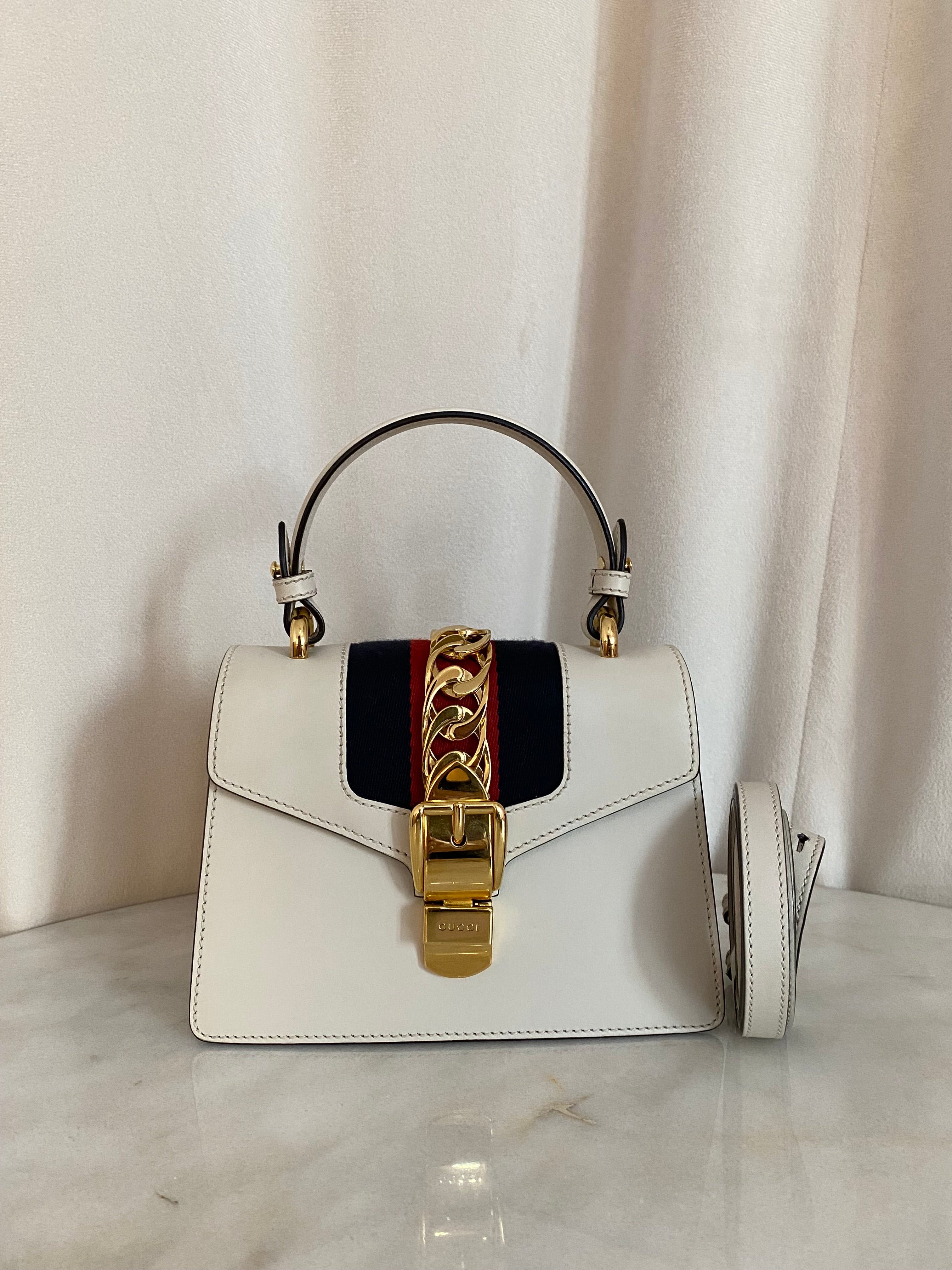 Gucci White Sylvie Mini Bag