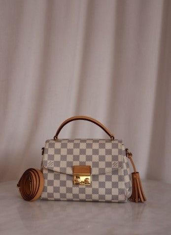 Louis Vuitton Azur Croisette Top Handle Bag W/ Strap