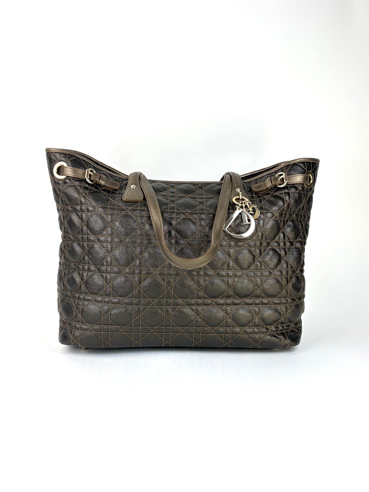 Christian Dior coated canvas  Cannage medium Panarea Shoulder Bag