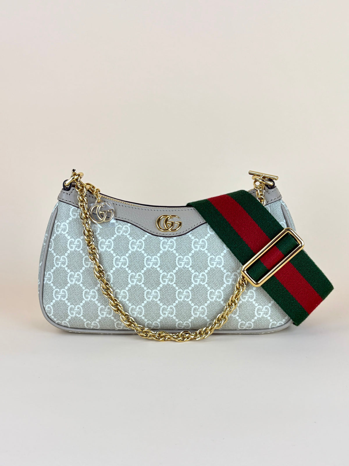 Gucci beige/white gg supreme canvas ophedia small