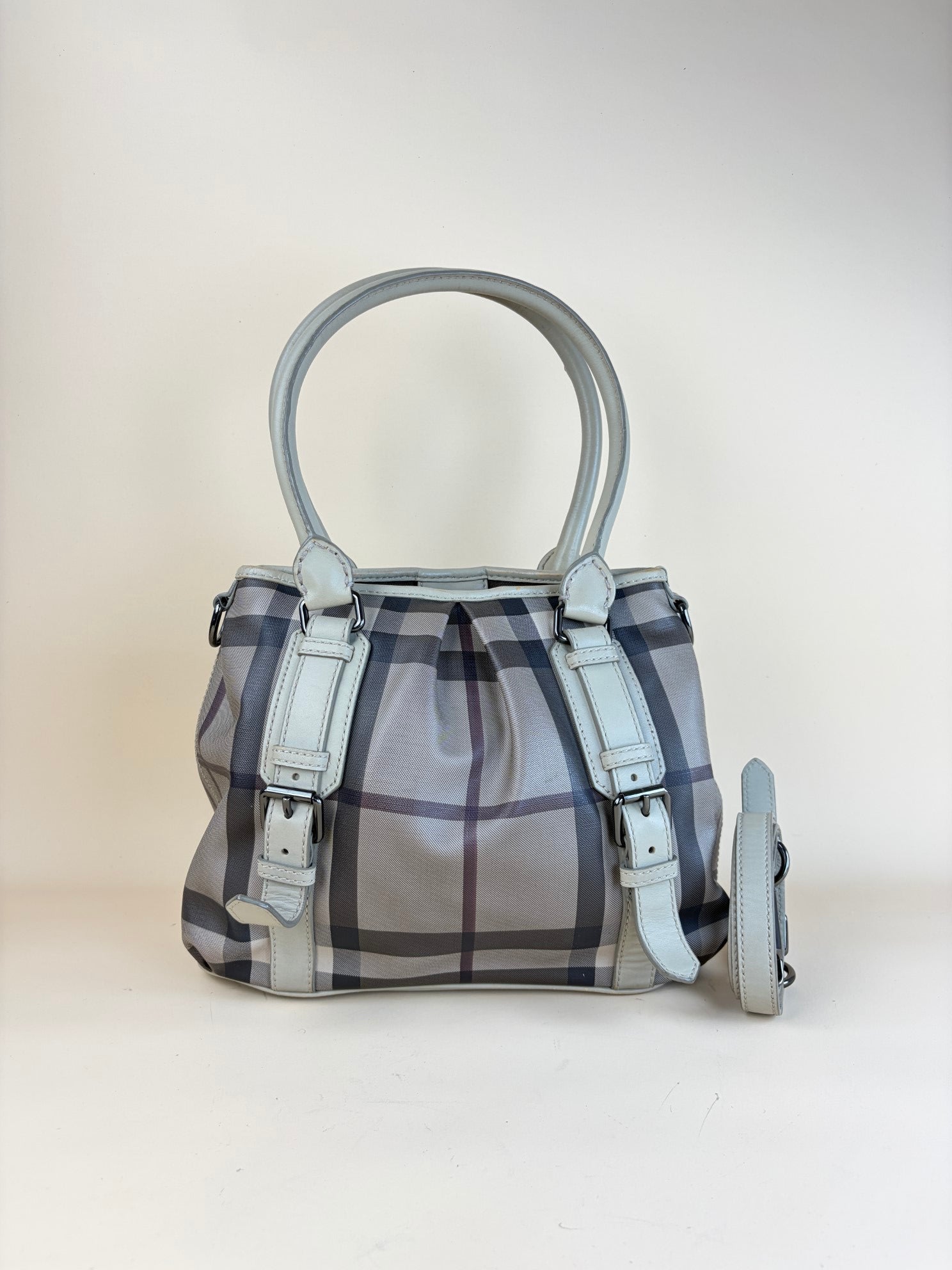 Burberry Smoked Check Coated Canvas Small Northfield Bag-shoulder bag& top handle-Burberry-The Closet Egypt