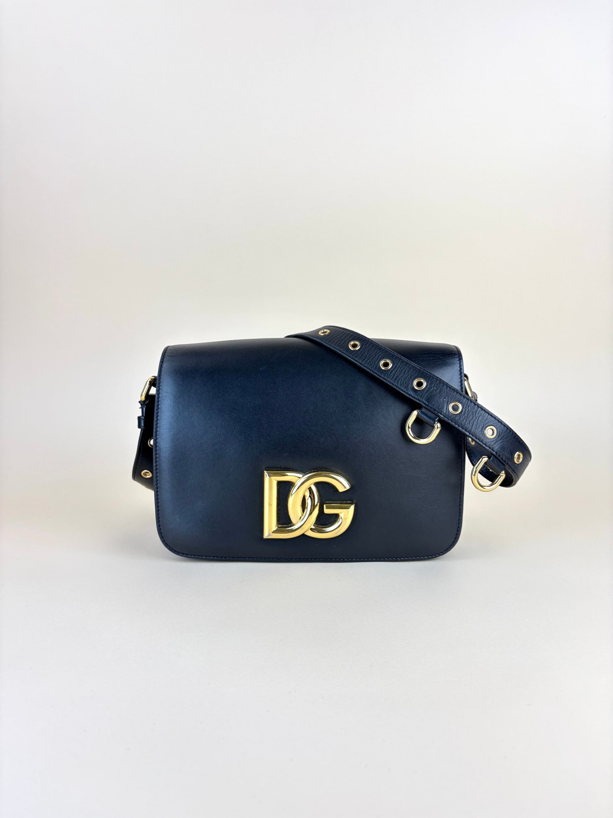 Dolce & Gabbana black leather millennials