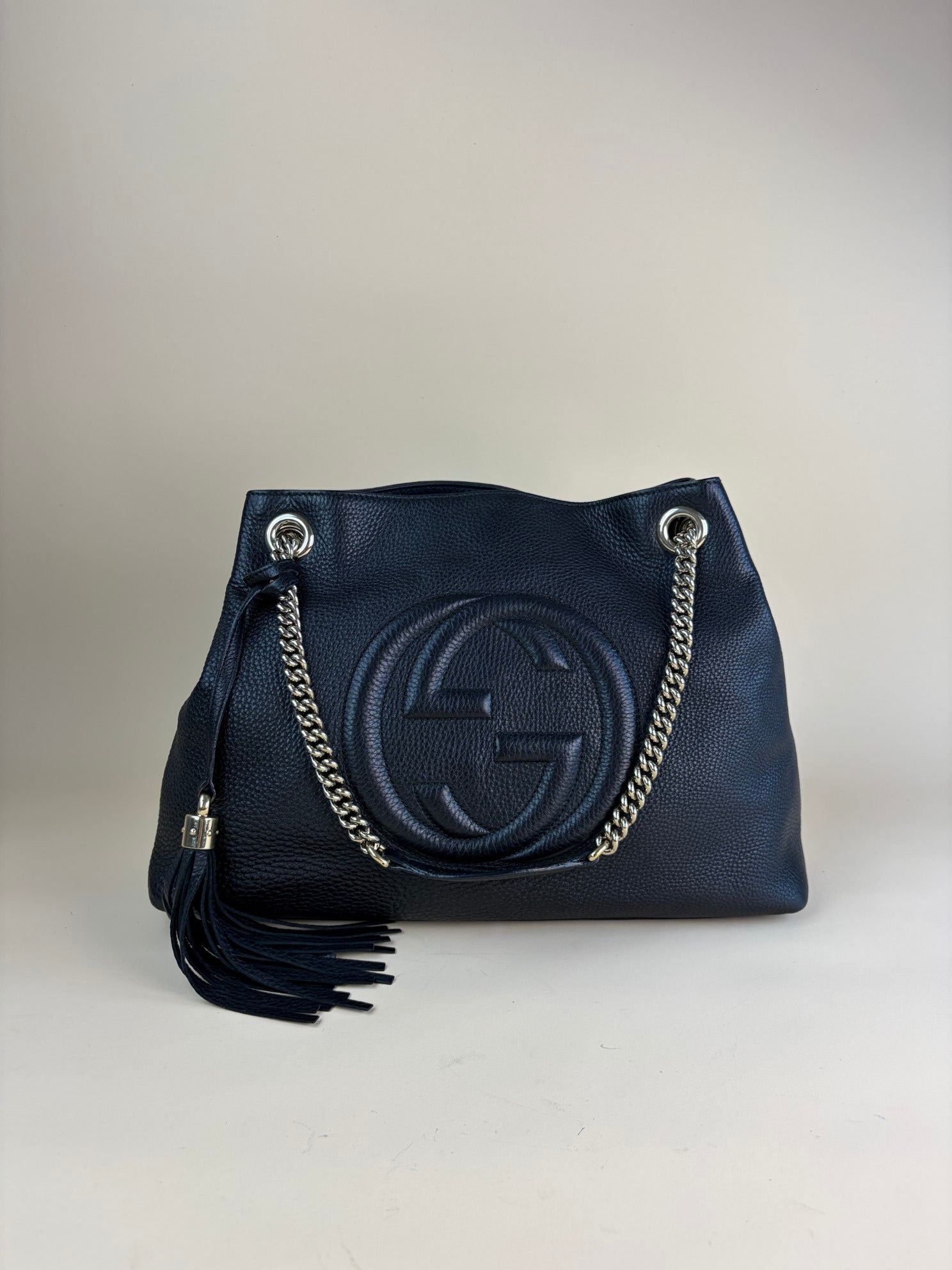 Gucci pebbled soho black shoulder bag-shoulder bag-Gucci-The Closet Egypt
