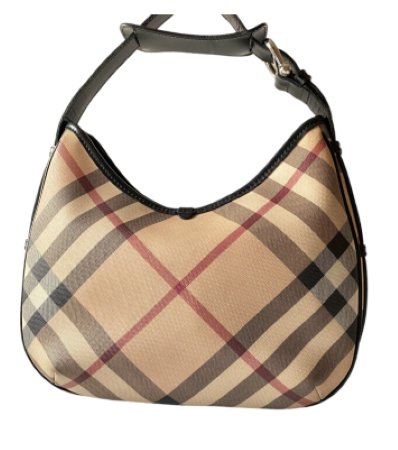 Burberry Nova Check Black Hobo Bag