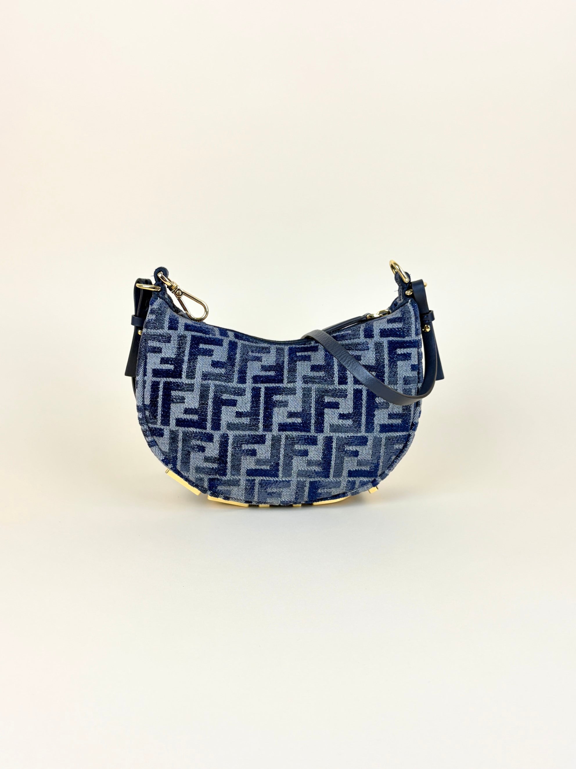 Fendi blue gray Caniglia sfuma Fendi graphy mini bag