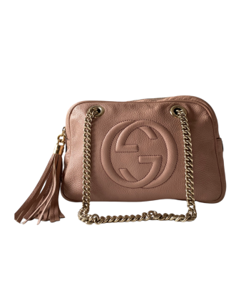 Gucci Pink Camera Soho Neiman Exclusion Double Chain Shoulder Bag