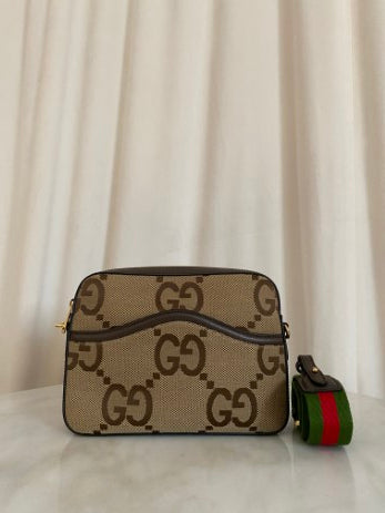 Gucci Bicolor GG Jumbo Messenger Bag