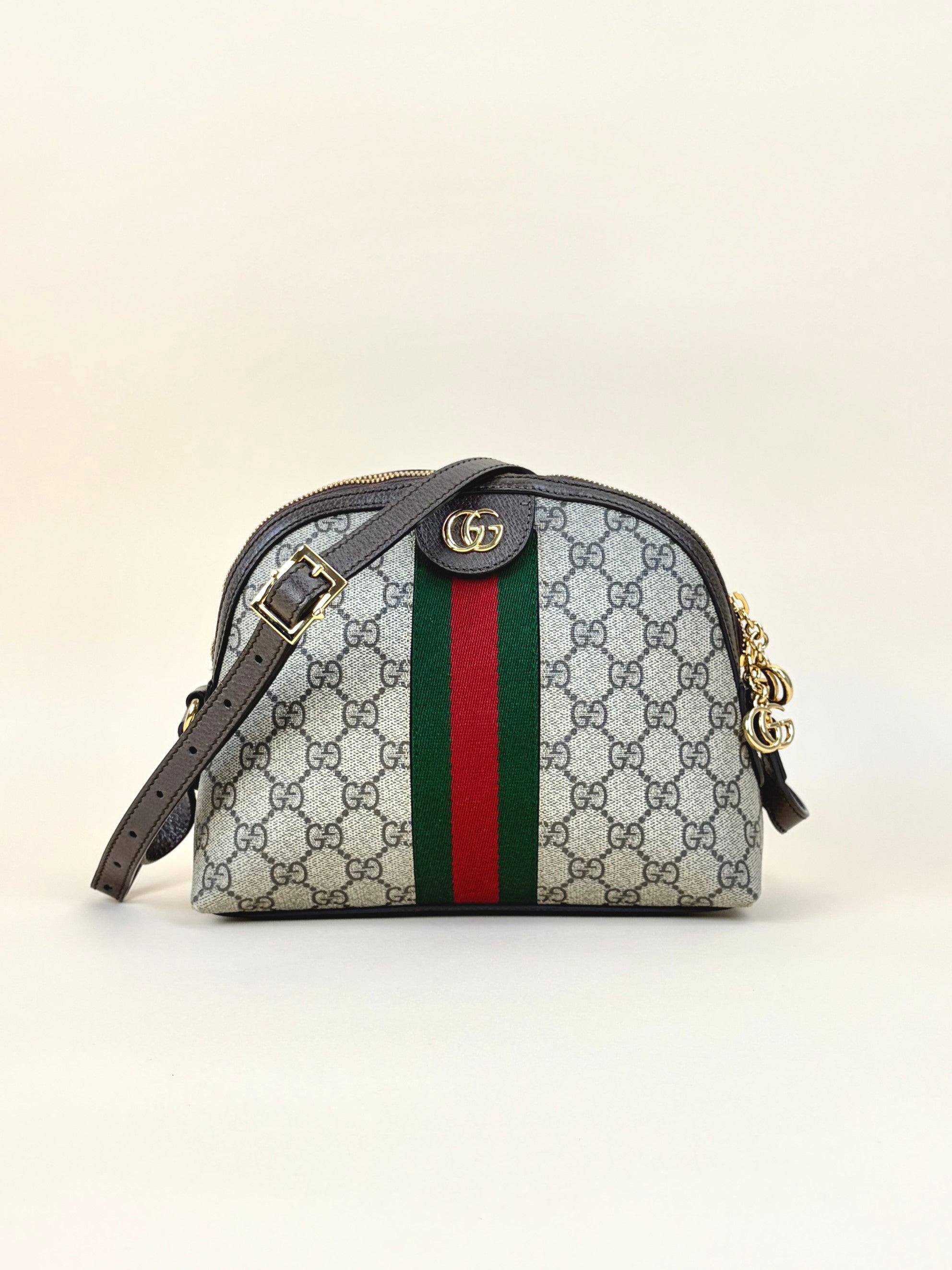 gucci bi color gg supreme ophidia small rounded cross body