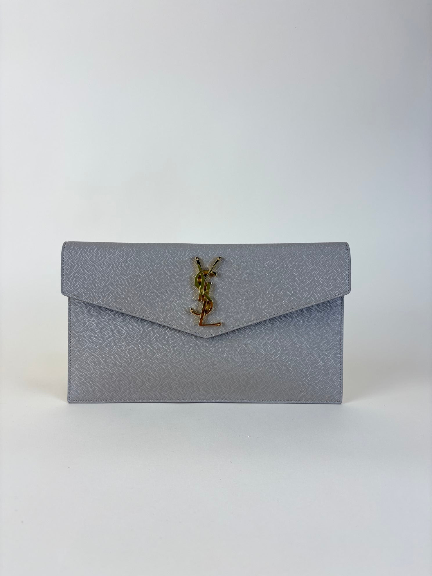 YSL Beige Uptown Pouch