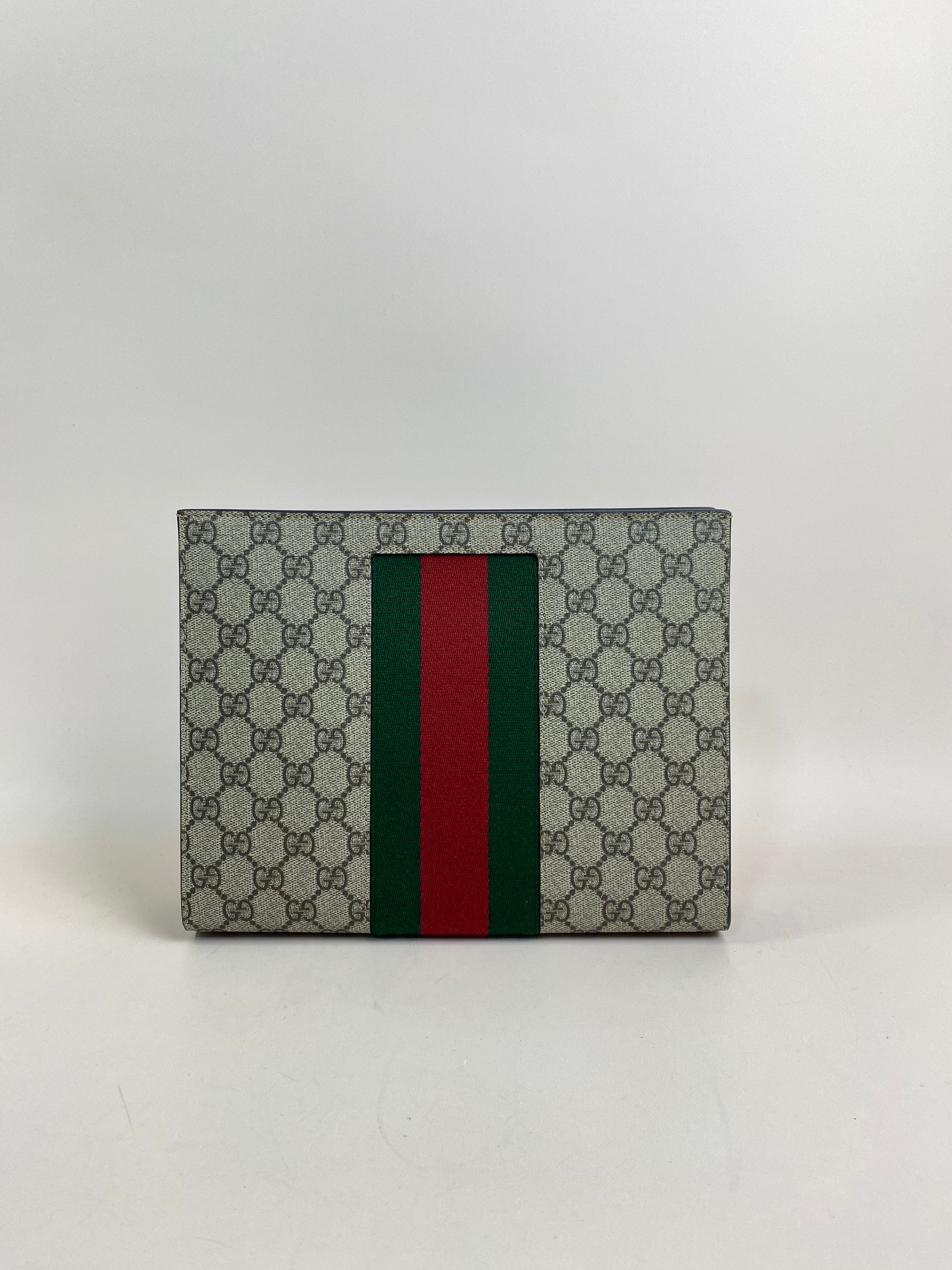 Gucci Ebony Monogram Selleria Web New Cosmetics Pouch