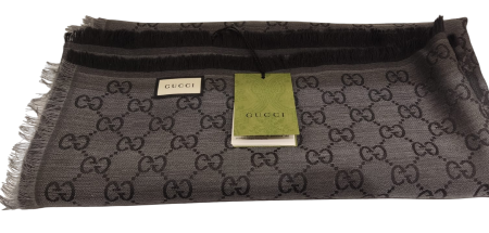 Gucci Dark Grey GG Scarf