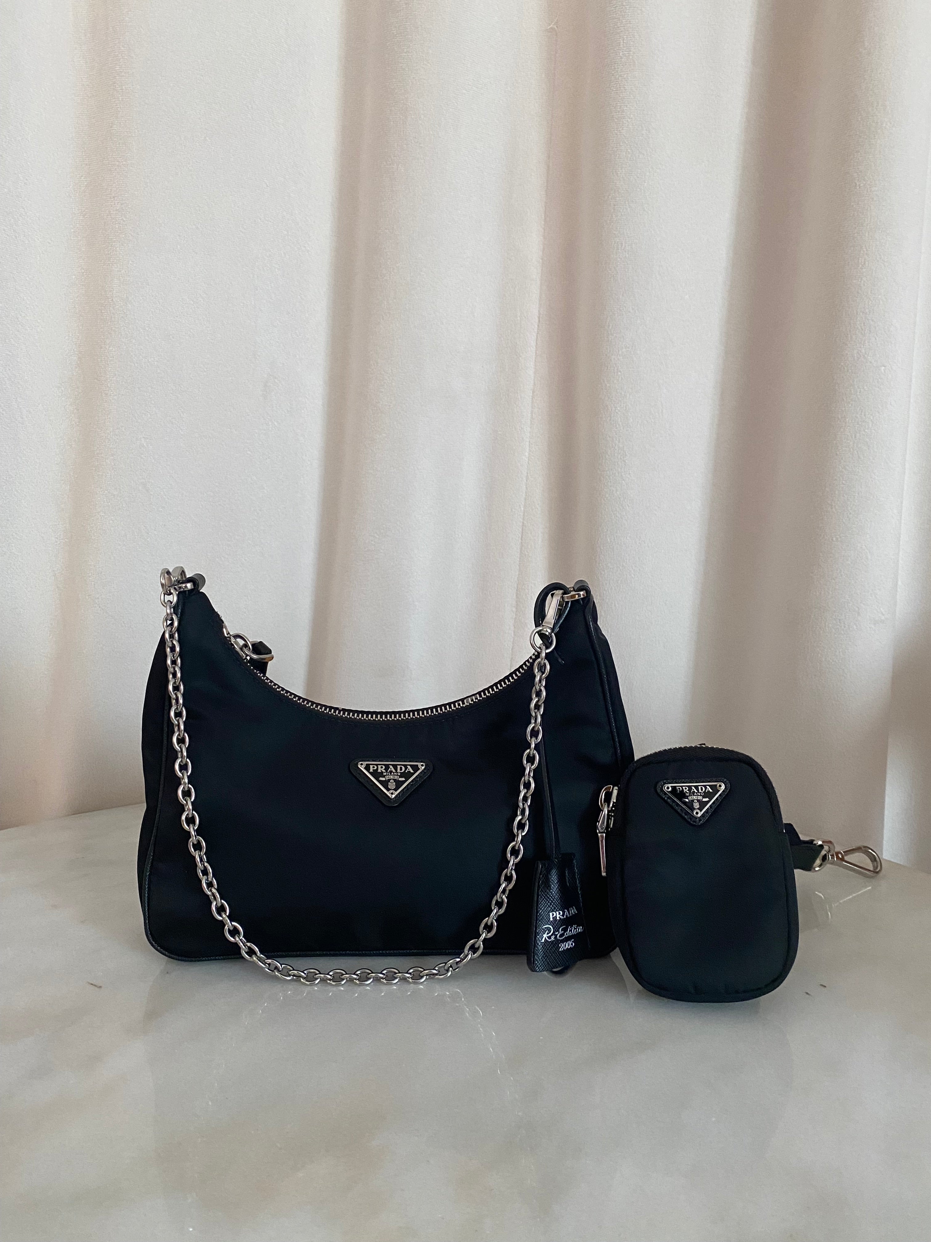 Prada Black Nylon Re-Edition 2005 Bag