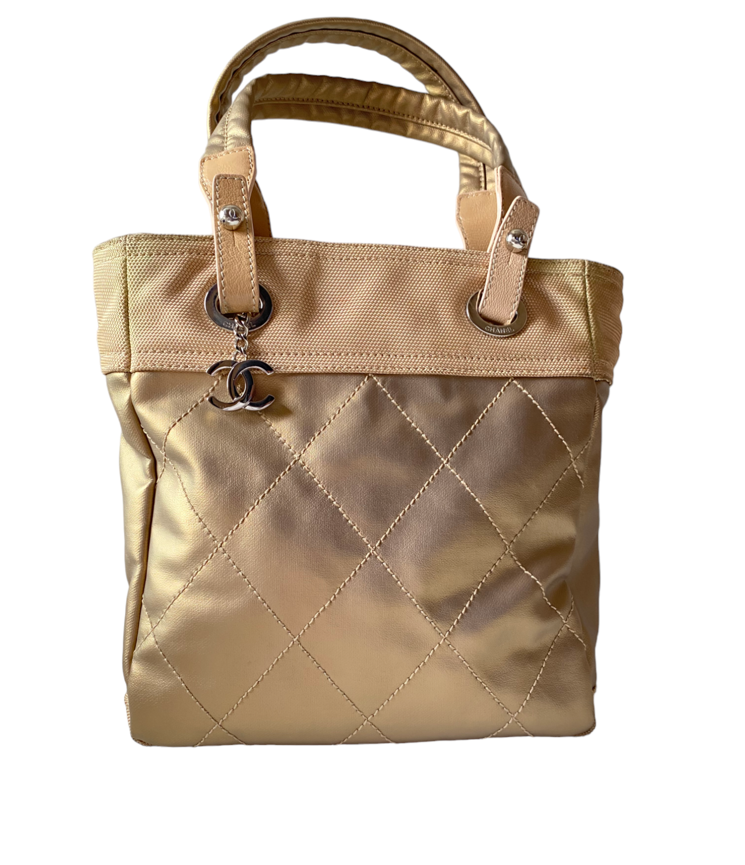 Chanel Gold CC Paris Biarritz Tote Bag