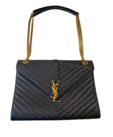 YSL Black Monogram Satchel Shoulder Bag