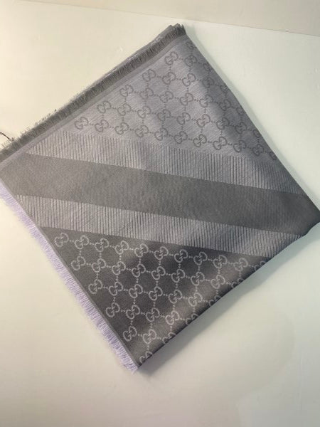 Gucci Light Grey GG Scarf