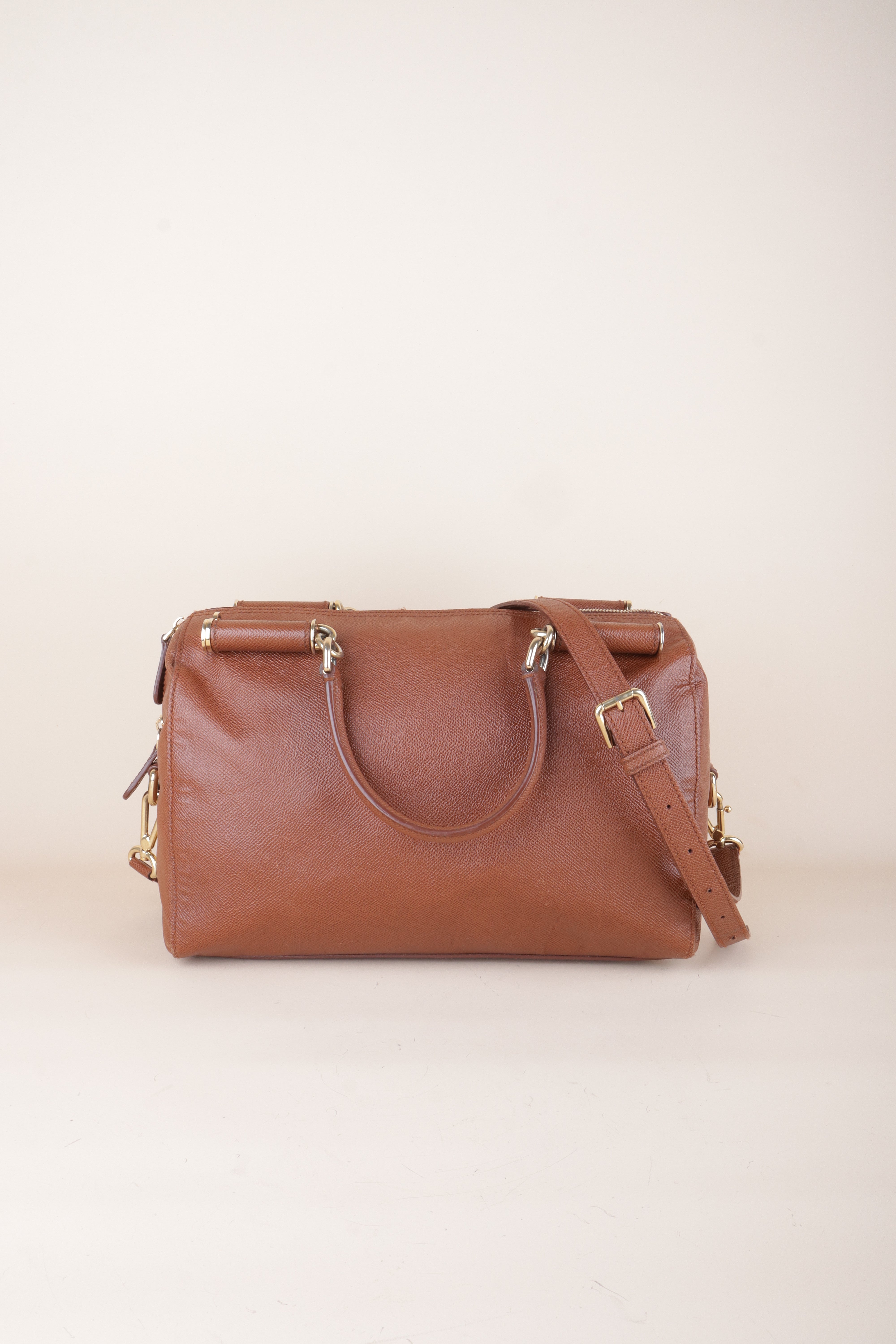 Dolce & Gabbana Camel Miss Sicily Boston Bag