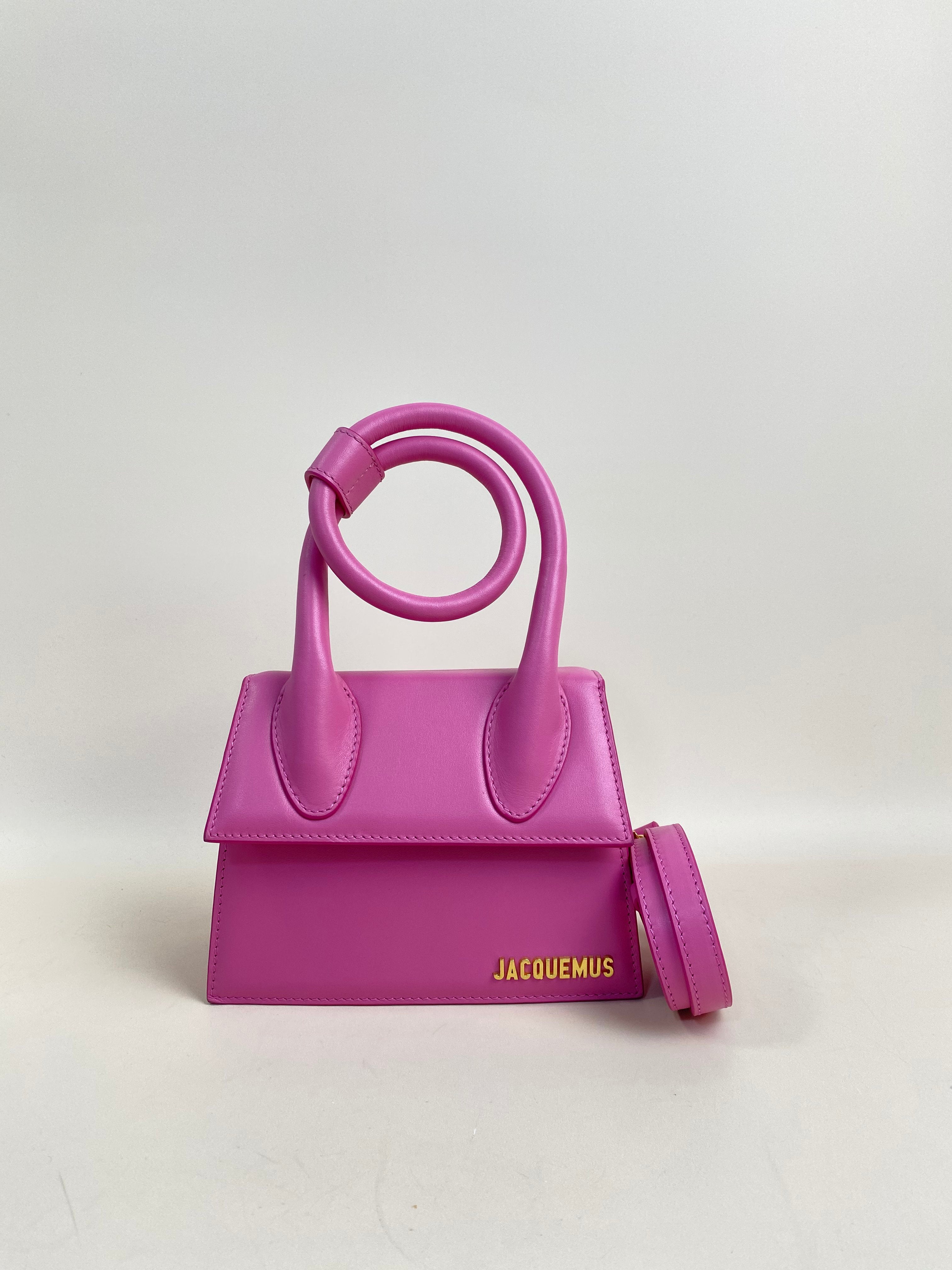 Jacquemus Hot Pink The Knot Chiquito Bag