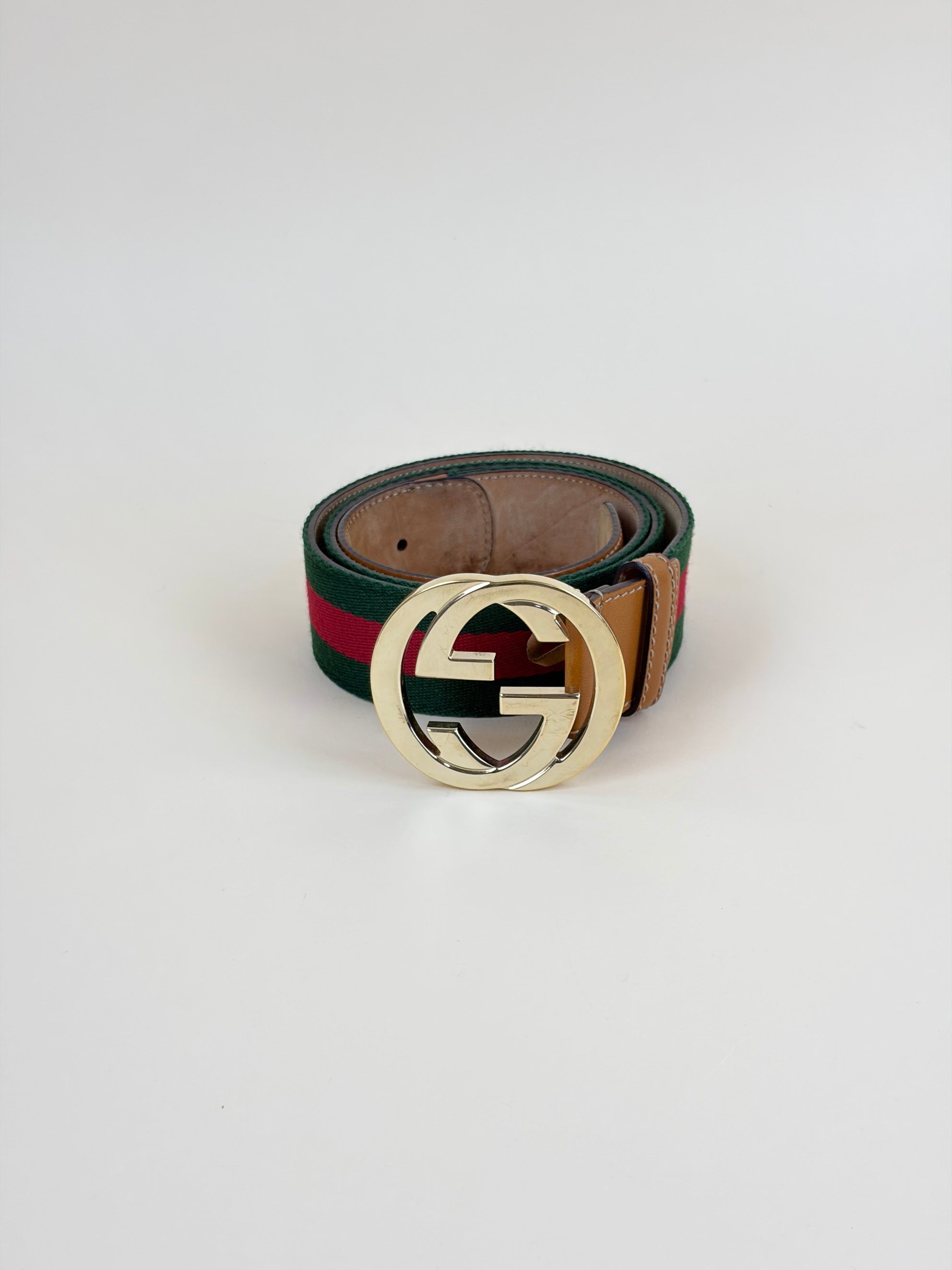 Gucci interlocking vintage web gold hardware