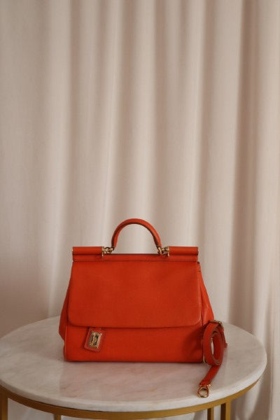 Dolce & Gabbana Orange Sicily Large Bag
