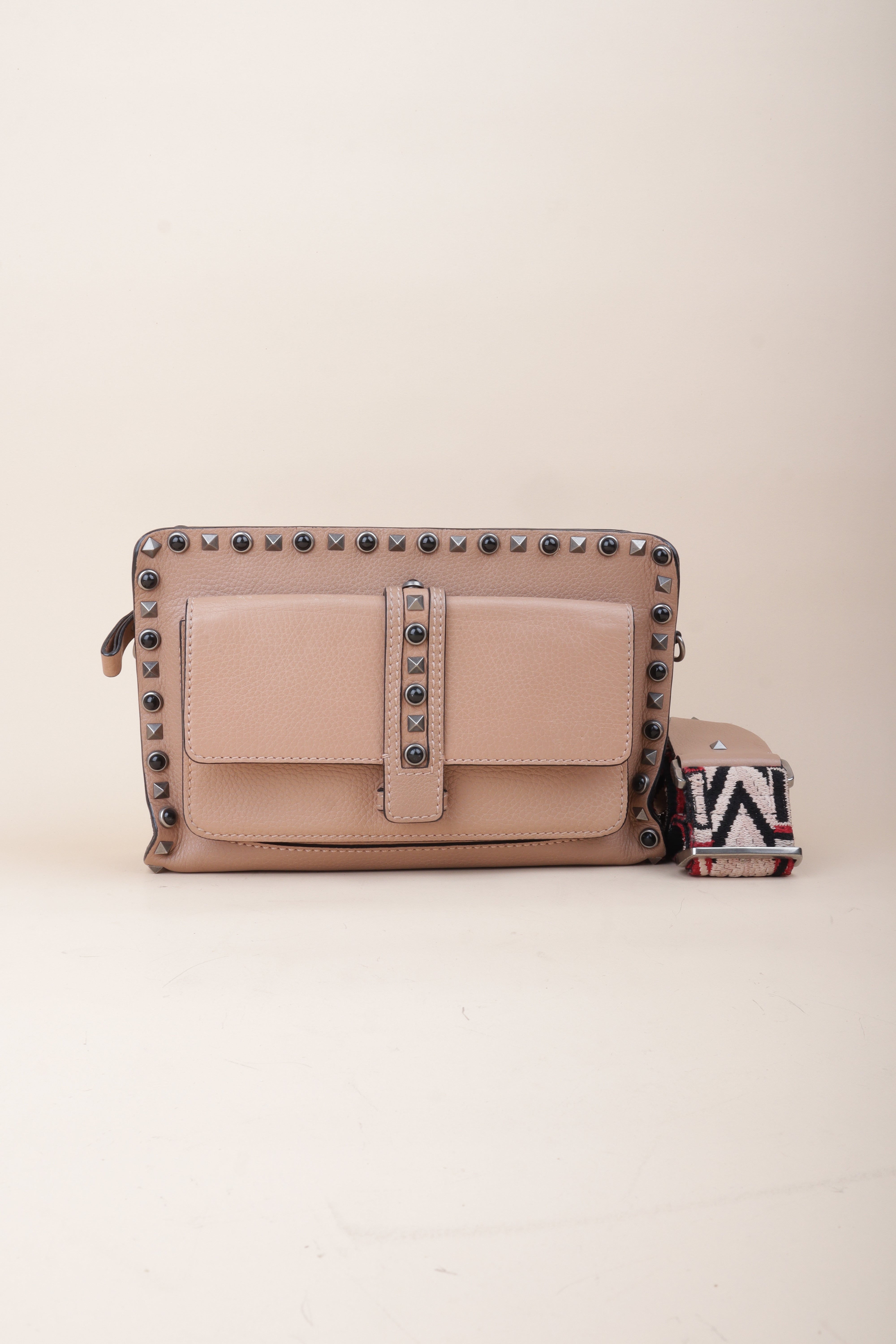 VALENTINO rolling Rockstad garavani with guitar canvas stra-shoulder bag-Valentino-The Closet Egypt