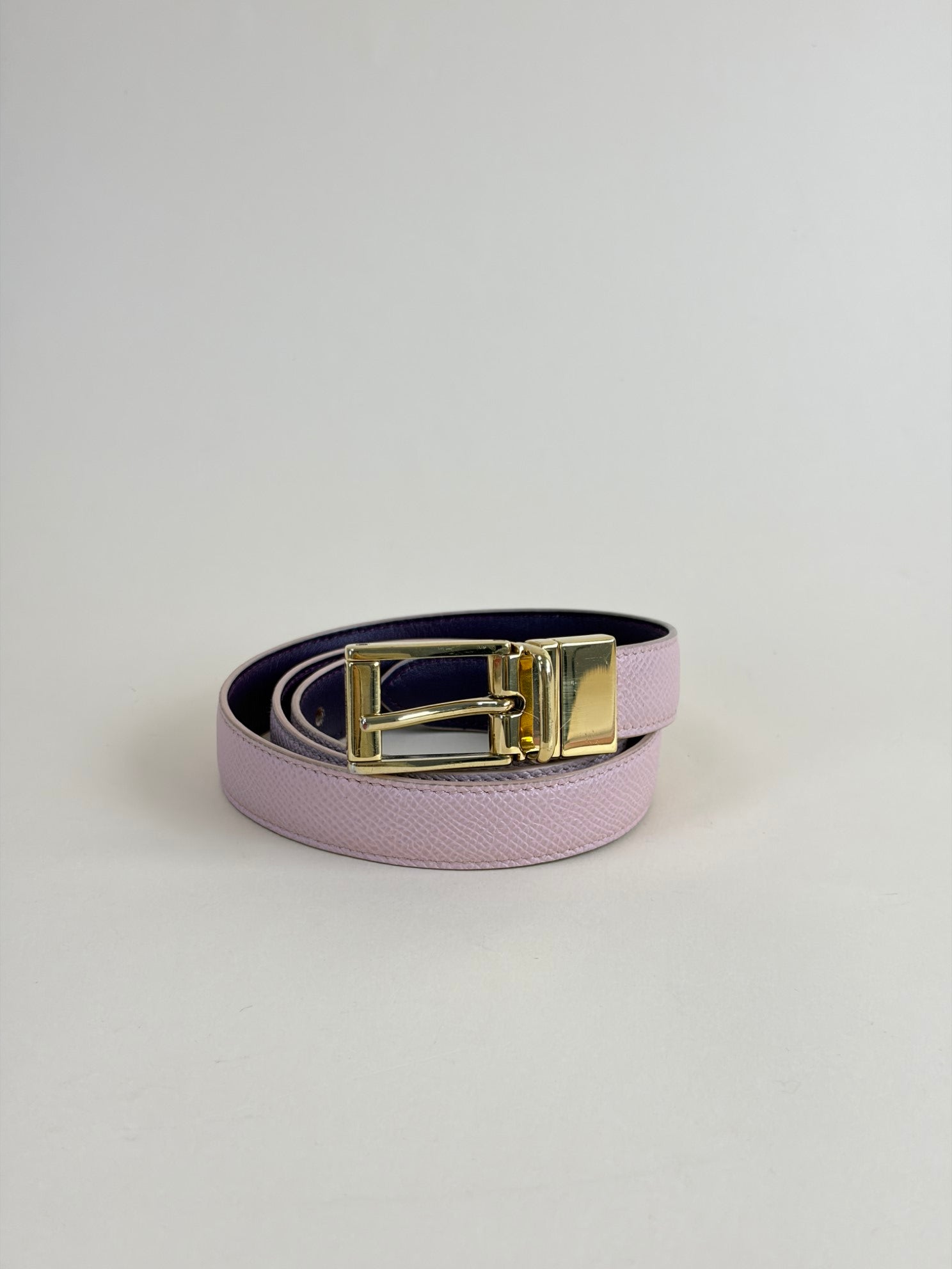 Dolce & Gabbana pink and purple reversible leather beltsize80cm