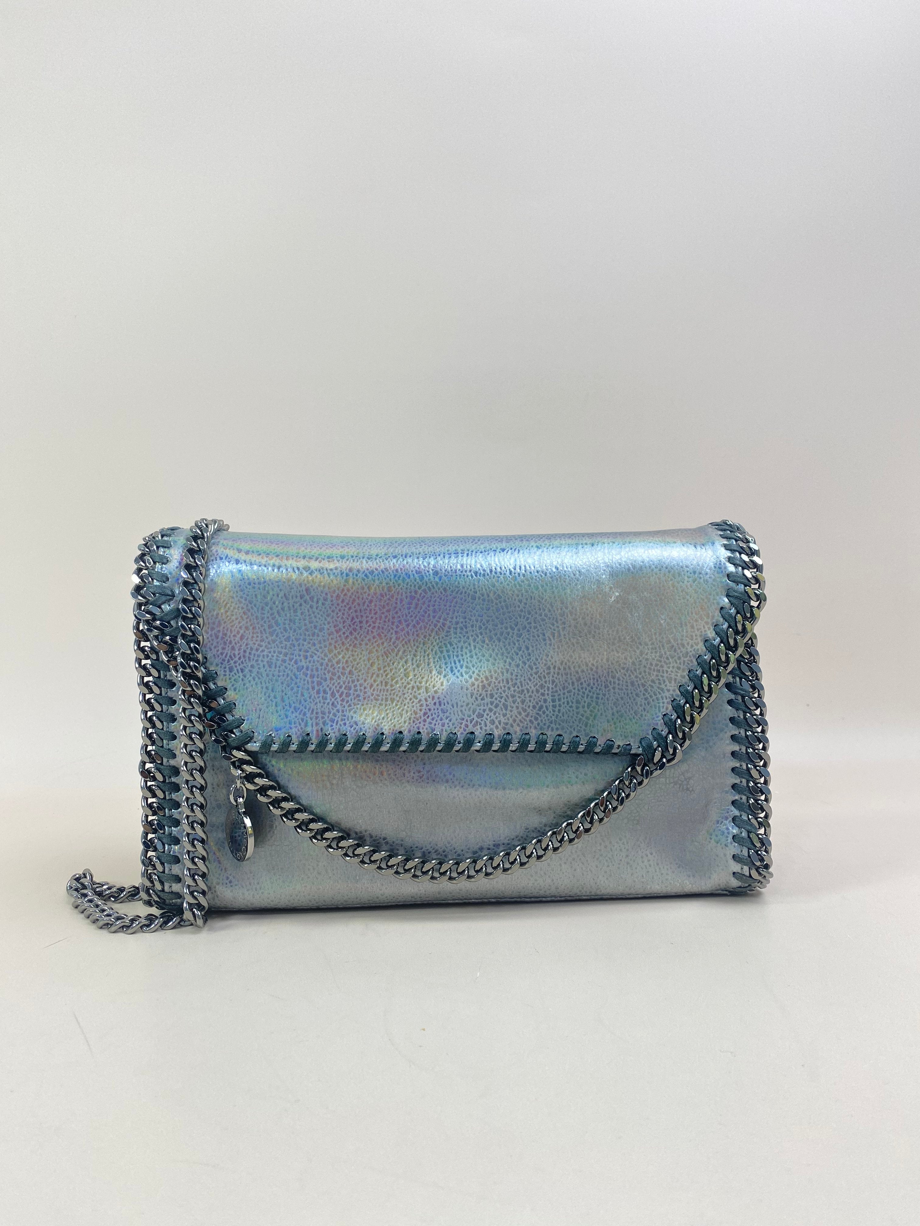 Stella Mccartney Silver Falabella Chains Crossbody Bag