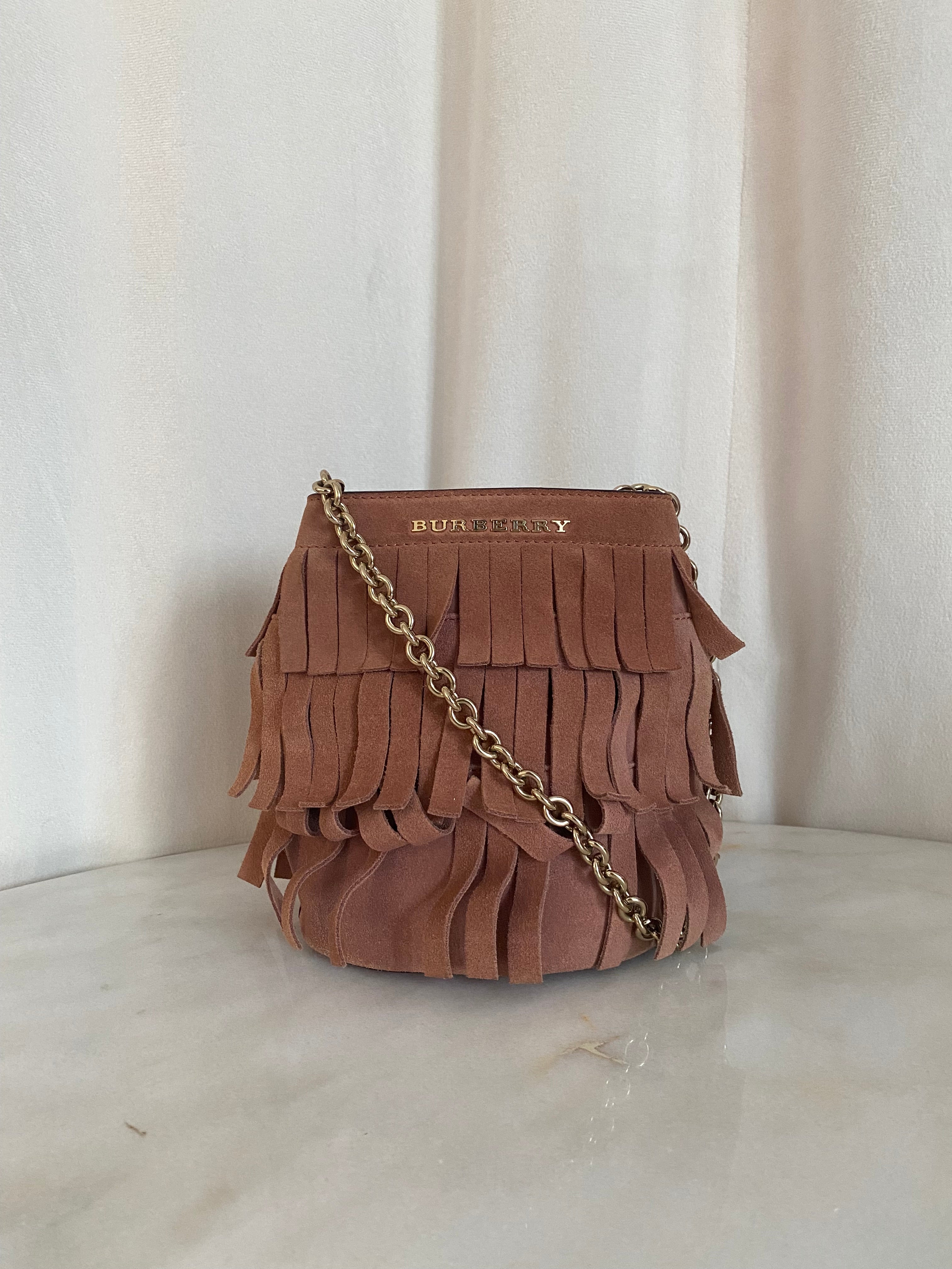 Burberry Pink Mini Bucket Crossbody Bag