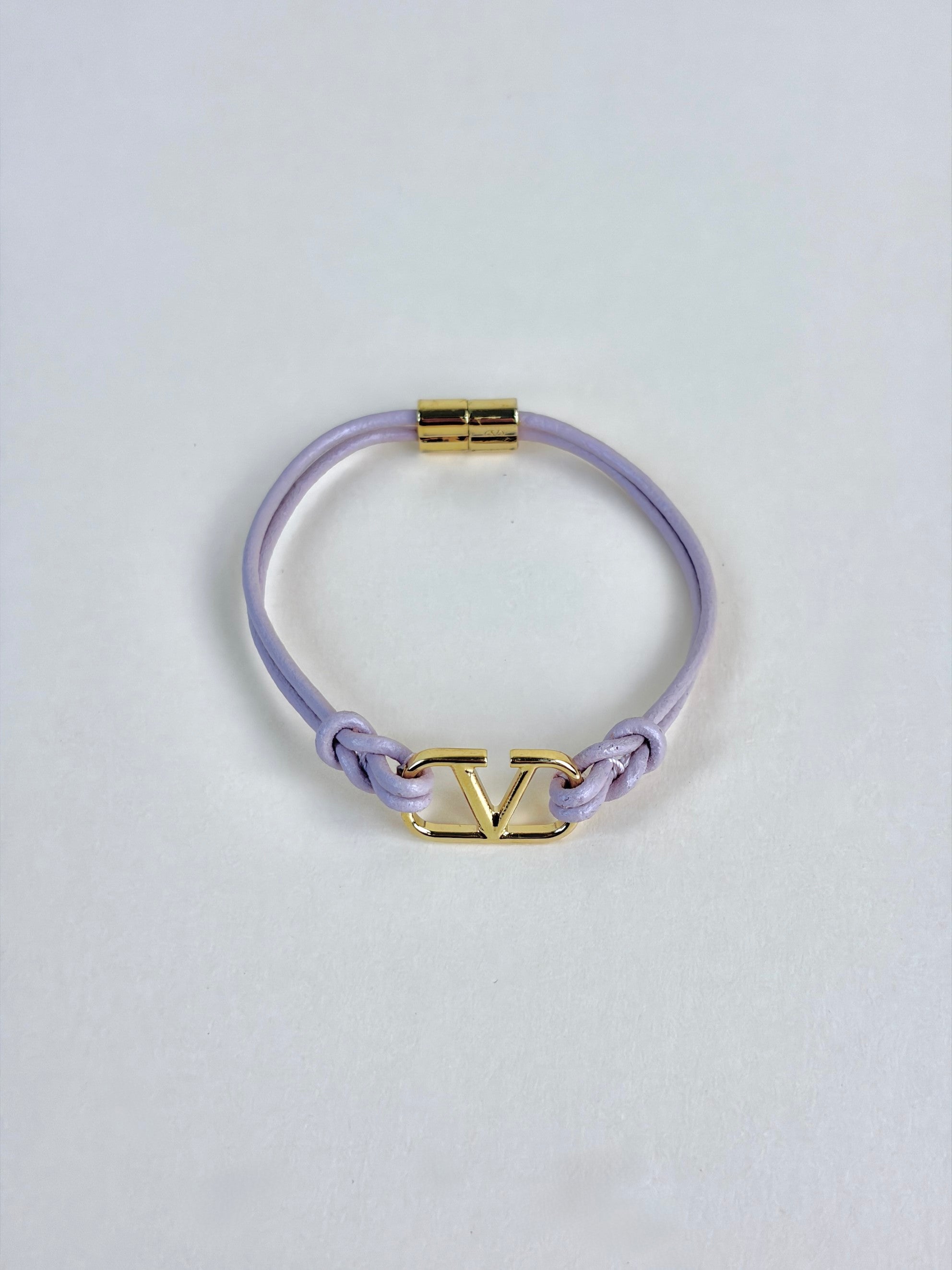 Valentino pink Vlogo signature bracelet gold