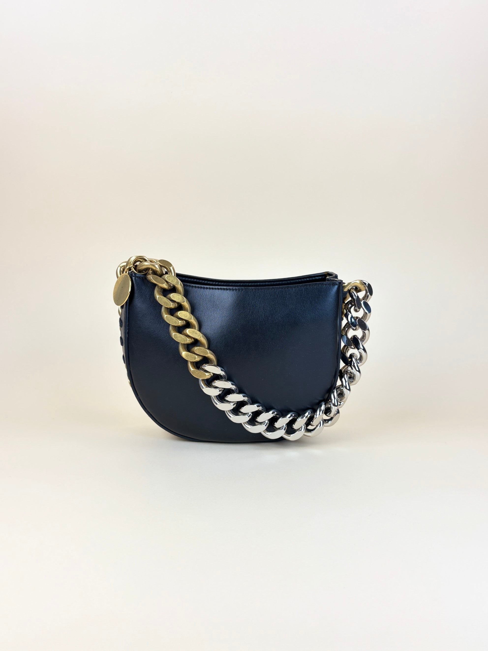 Stella Mccartney Black Frayme Small Shoulder Bag