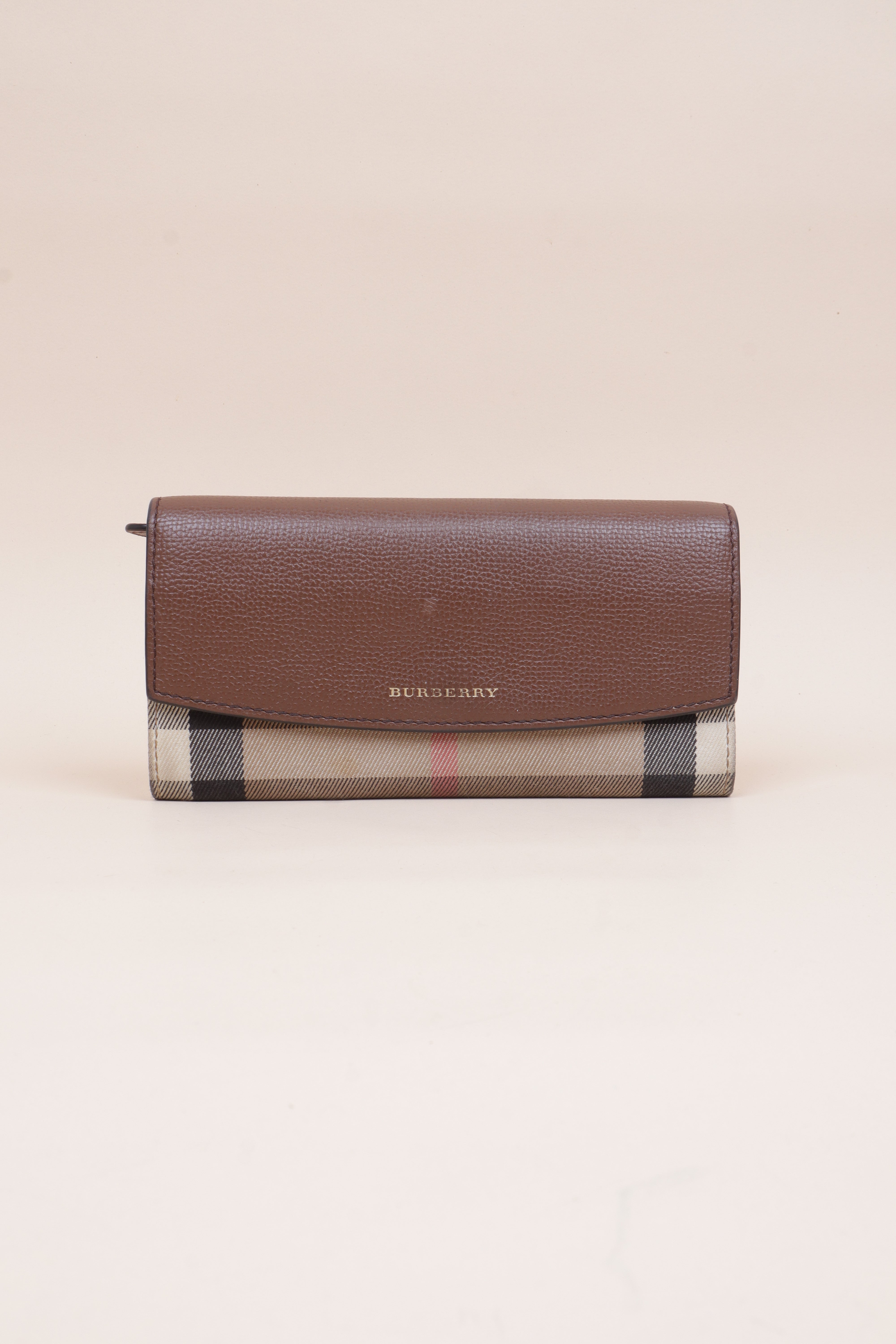 Burberry Bicolor House Check Long Wallet