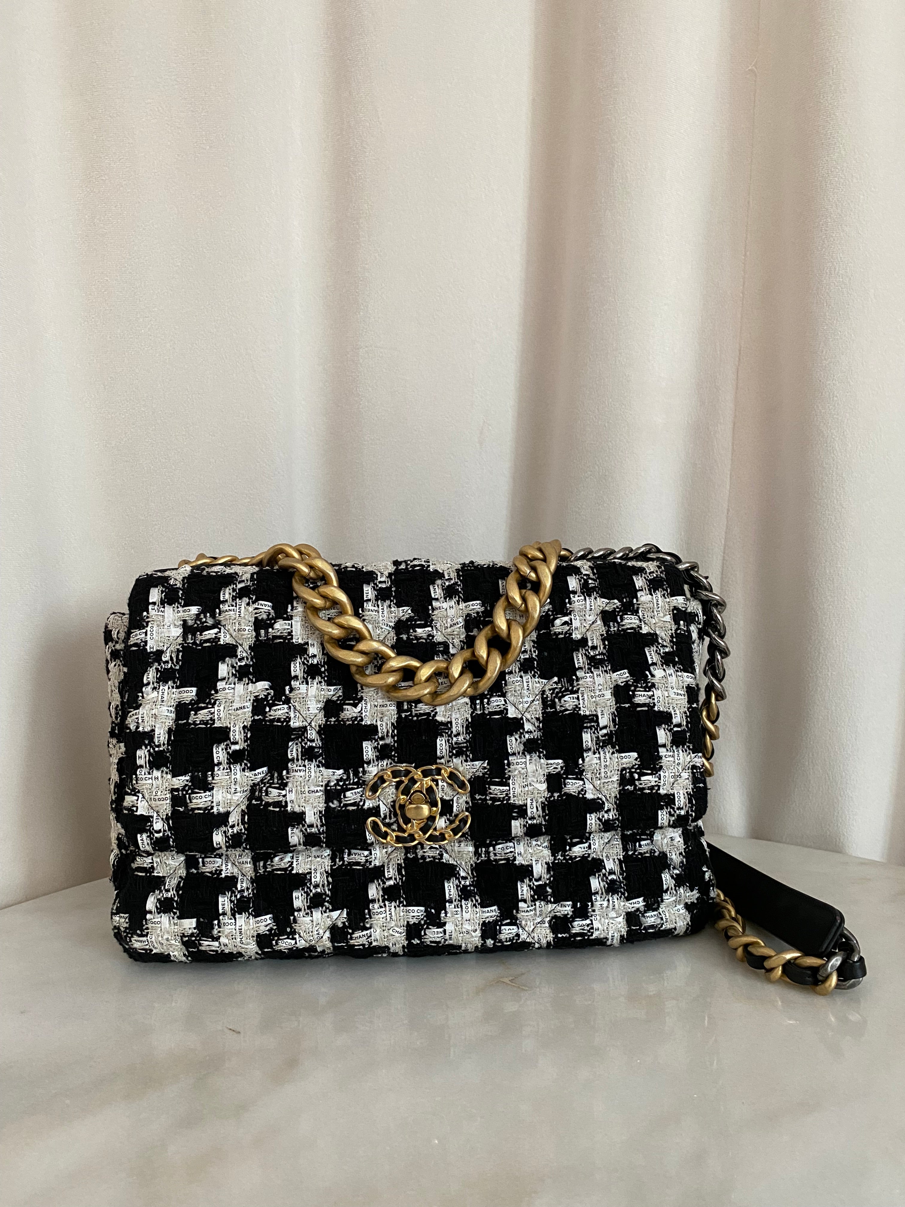 Chanel Bicolor Tweed Ribbon 19 Bag