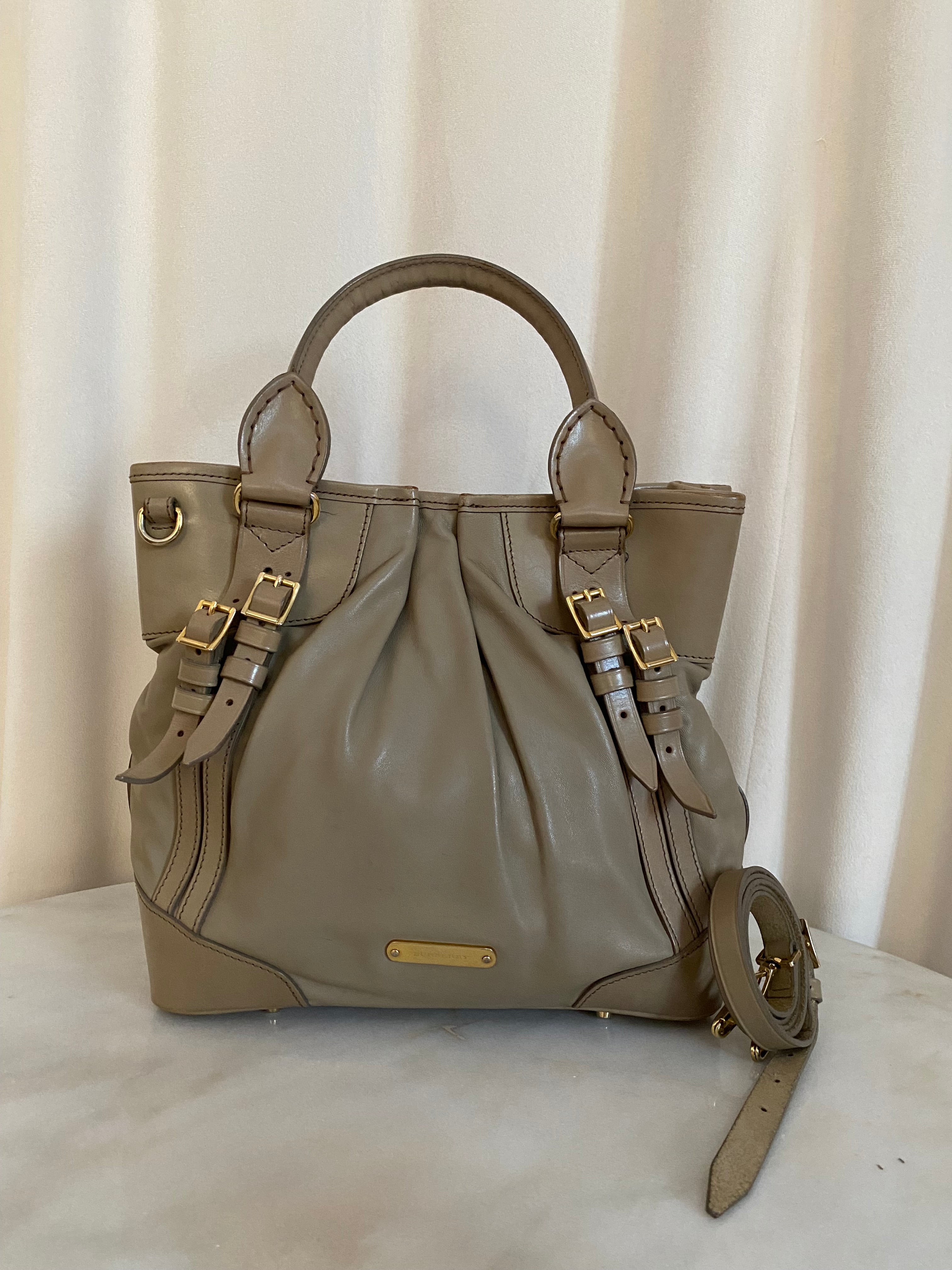 Burberry Beige Top Handle Bag