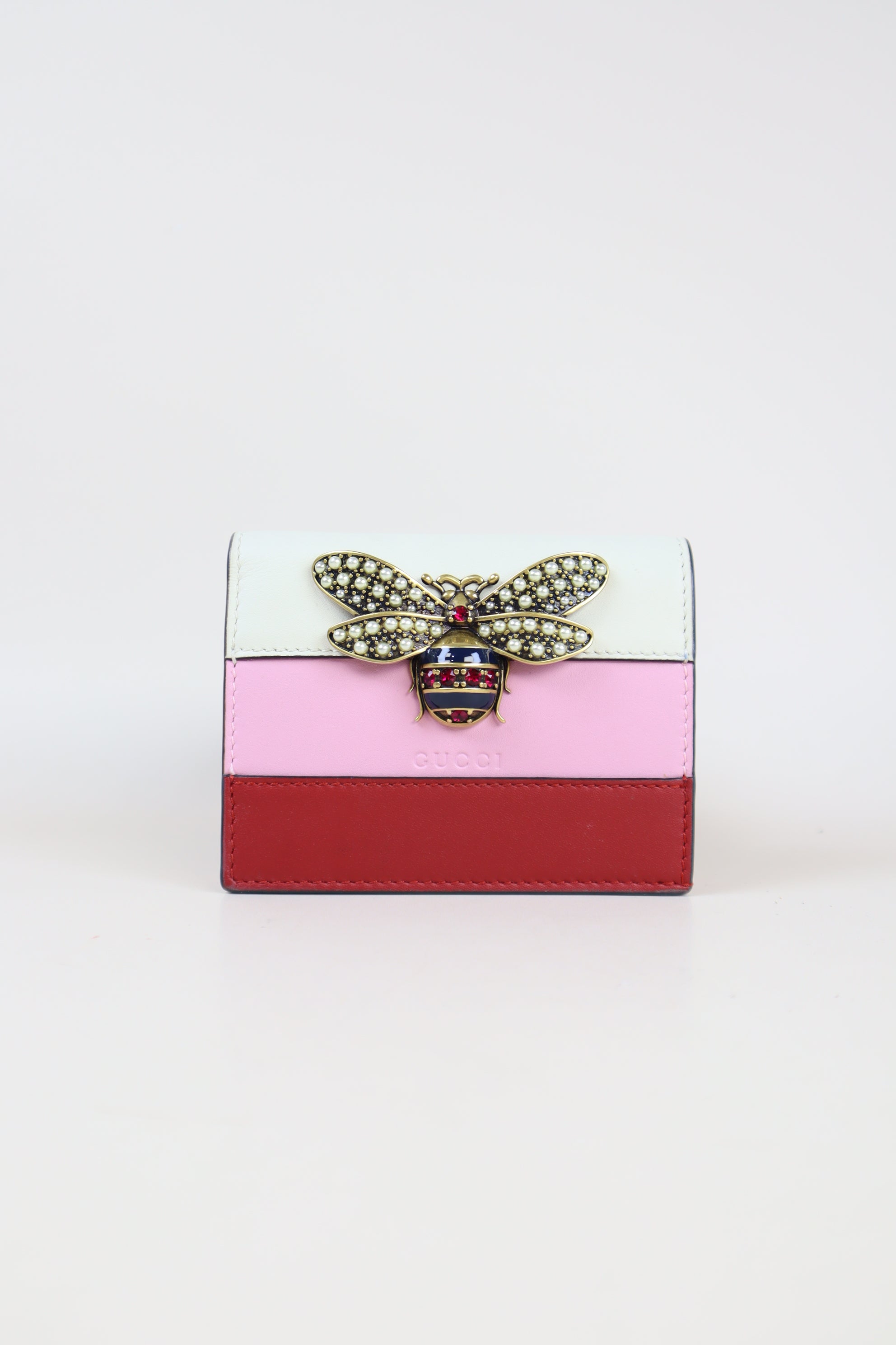 Gucci Tricolor Queen Bee Card Case