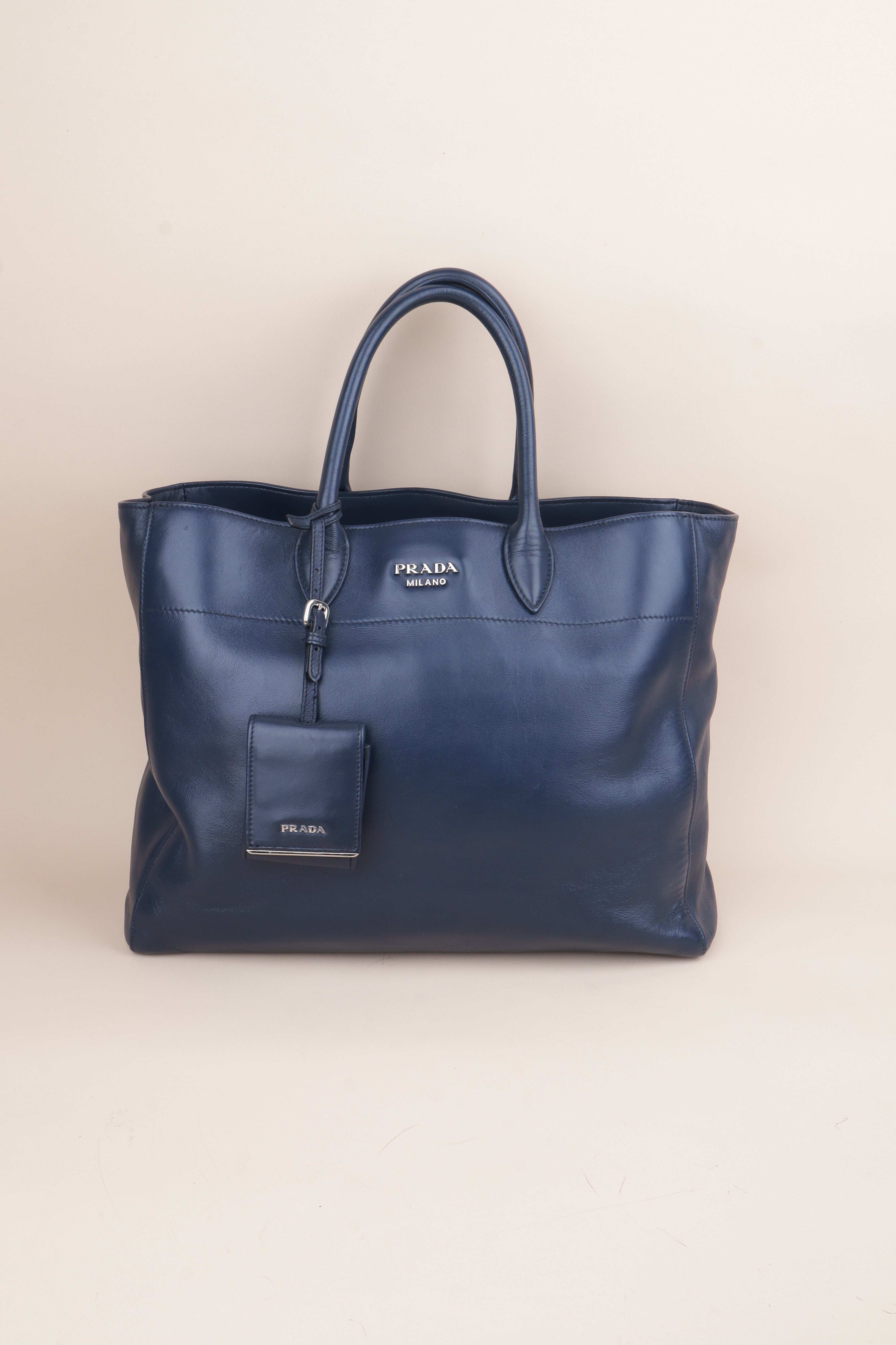 Prada Dark Blue Tote Bag