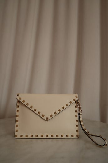 Valentino Off White Rockstud Pouch